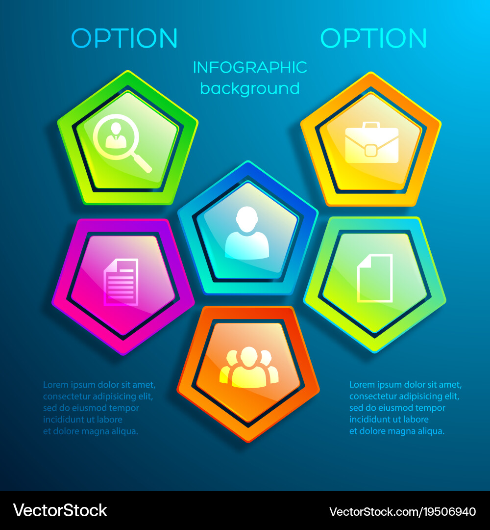 Web digital infographic template – Royalty-Free Vector | VectorStock, image size:1000x1080