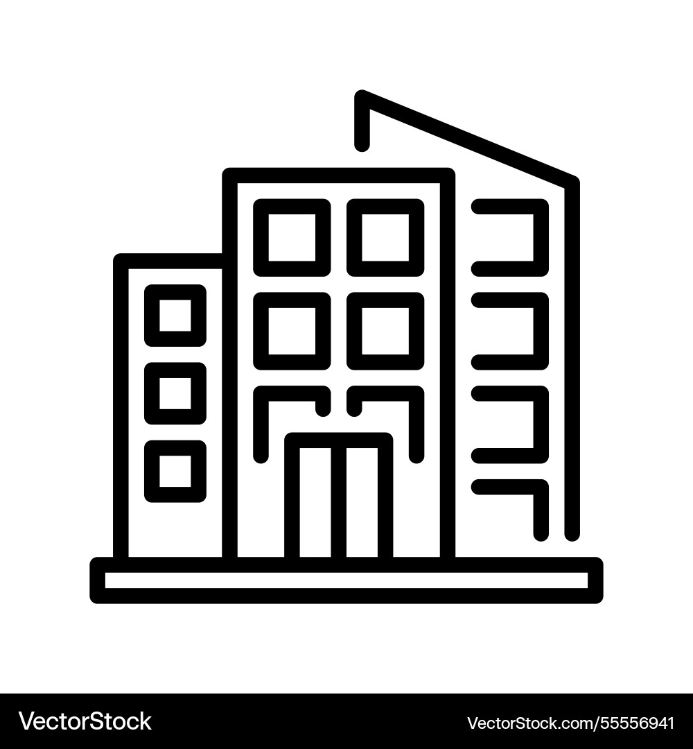 Corporate building line icon universal creative Corporate building line icon universal creative vector image
