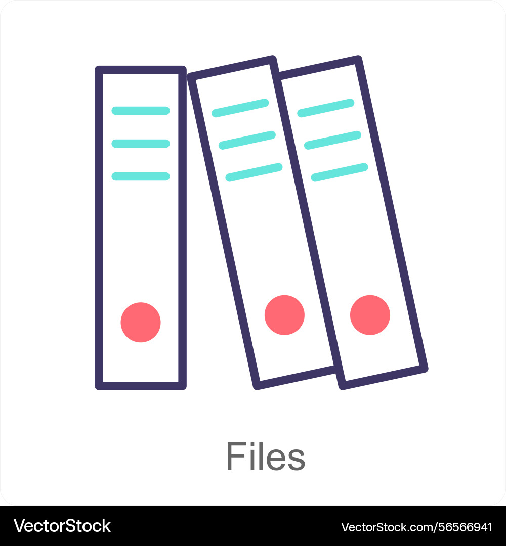 Files icon concept vector image