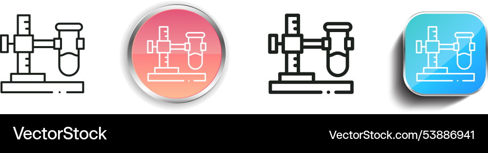 Flask Symbol dünn linear regelmäßig und Knopf Stil Flask Symbol dünn linear regelmäßig und Knopf Stil vektorbild