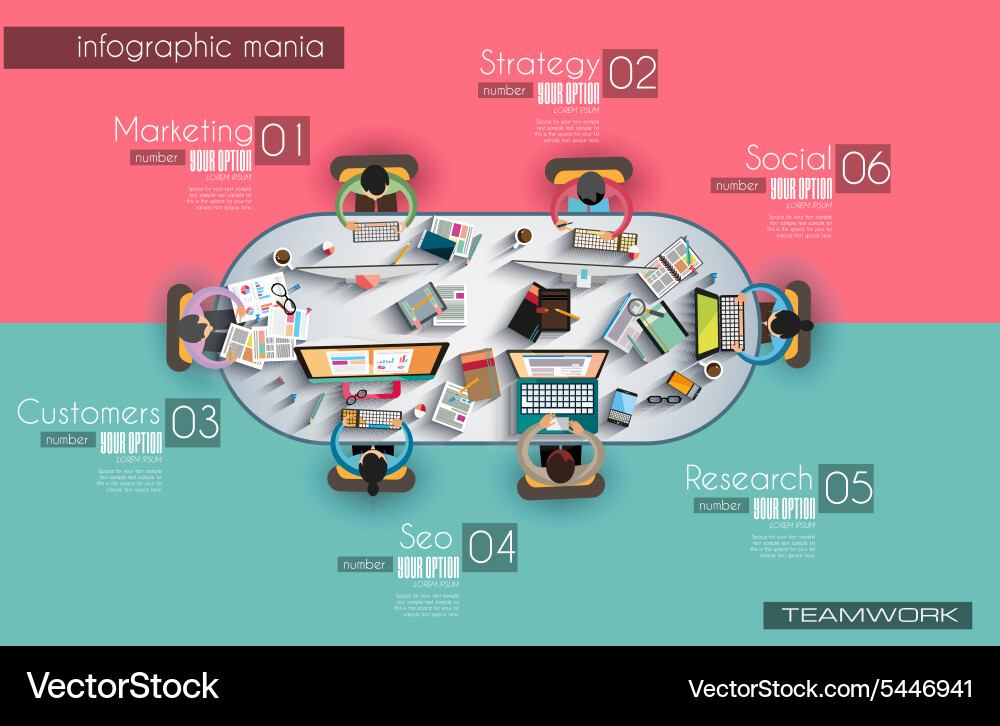 Infographic template with flat ui icons for ttem Vector Image