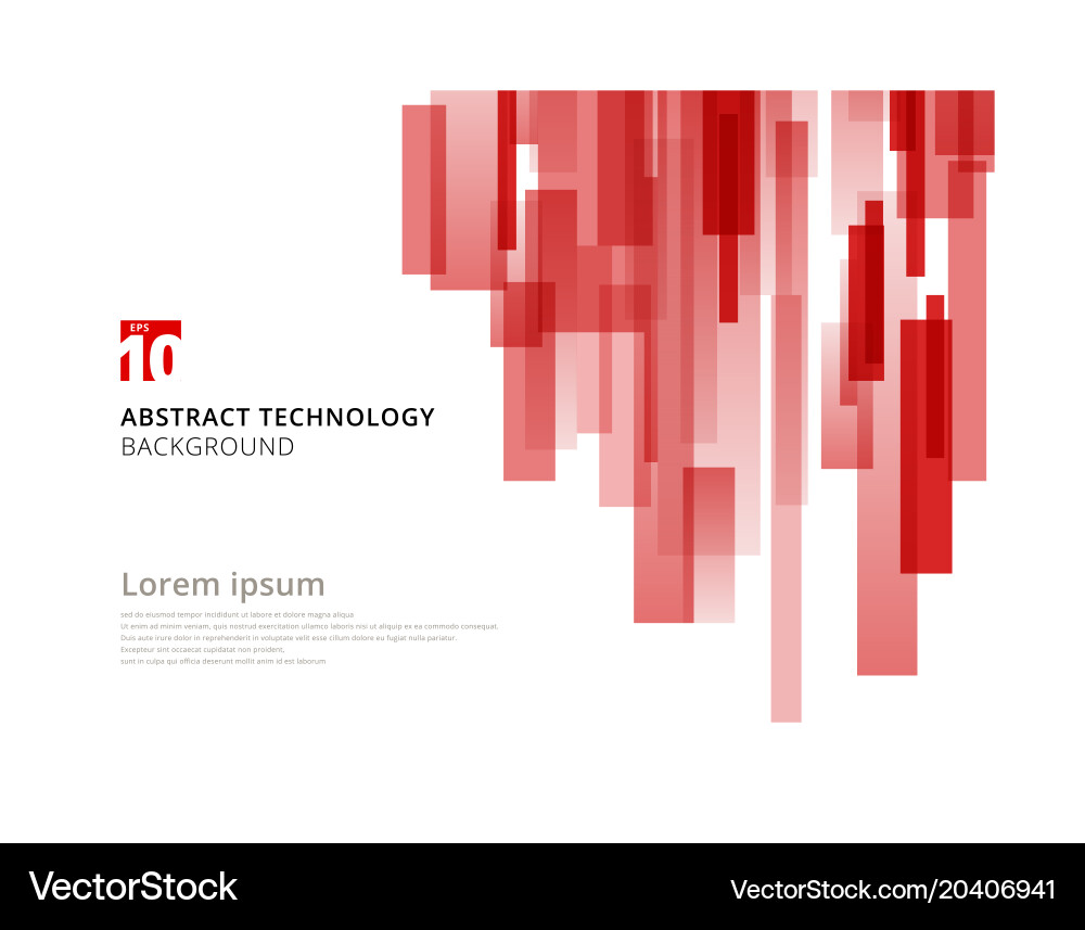 Overlapping Red Geometric Tech Background vector image