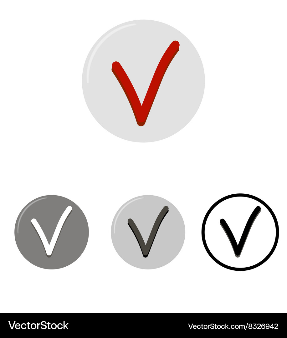 Check mark button icons Vector Image