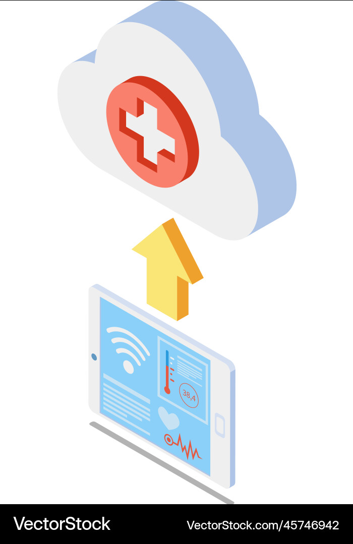 Cloud medizinische Datenzusammensetzung Cloud medizinische Datenzusammensetzung Vektorbild