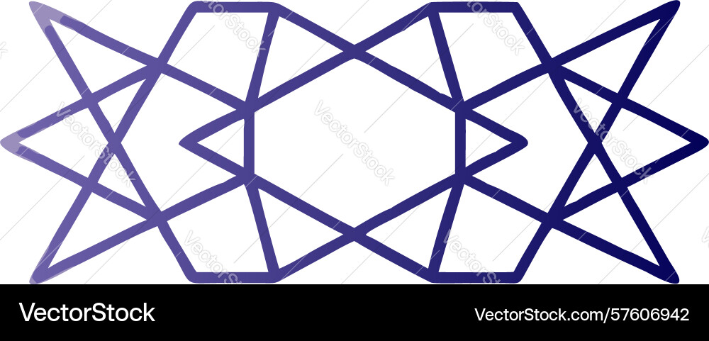 Complex interlocking geometric pattern abstract vector image