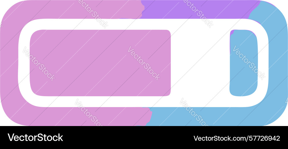 Gradient empty battery icon for low power alert vector image