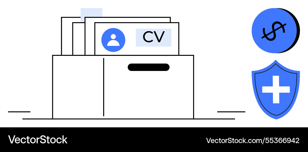 Job applications management with financial Vector Image