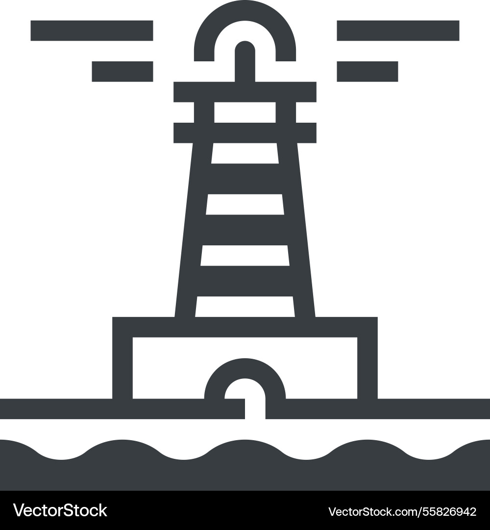 Lighthouse flat line web icon concept Lighthouse flat line web icon concept vector image