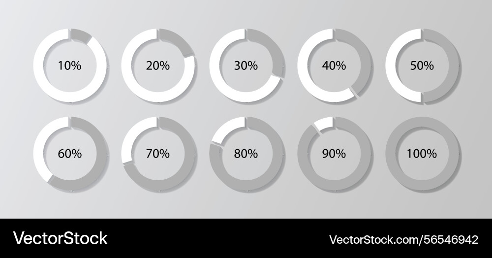 Loading diagram bar grey round progress template Loading diagram bar grey round progress template vector image
