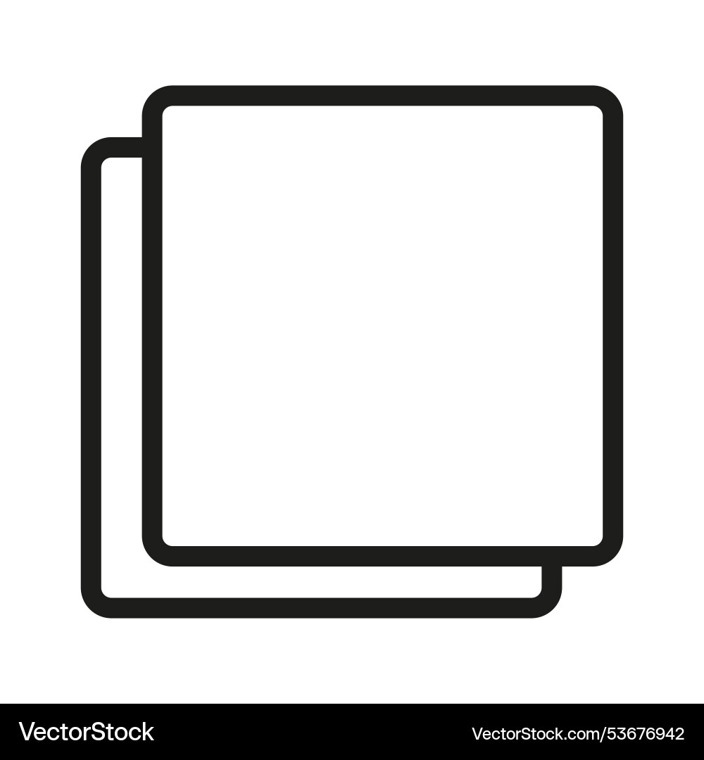 Stacked square icons overlapping shapes simple Vector Image