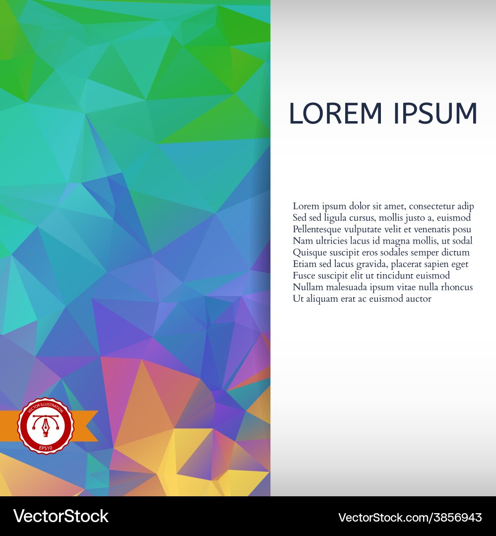 Abstract colorful triangles background vector image