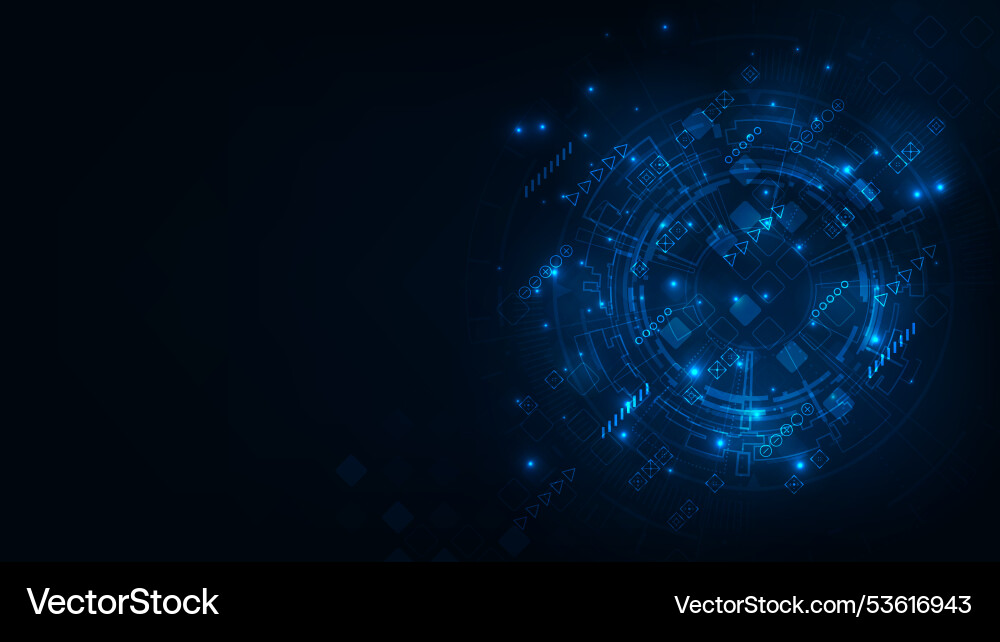 Digital hud sci fi technology concept adstract Vector Image