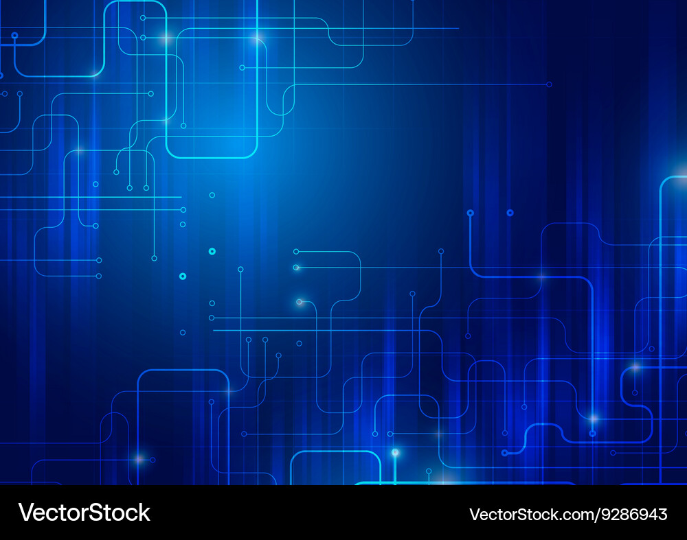 Tech Circuit Background Vector Image