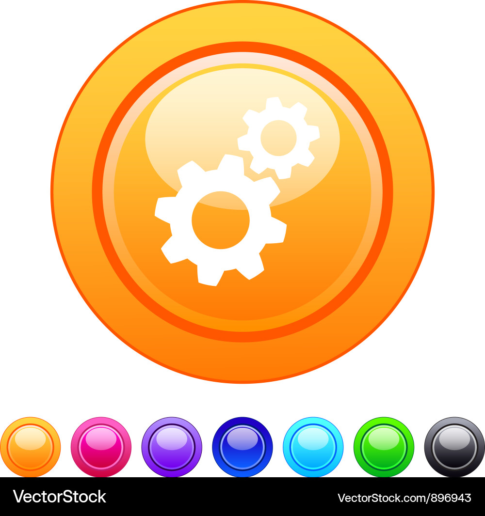 Tools circle button Vector Image
