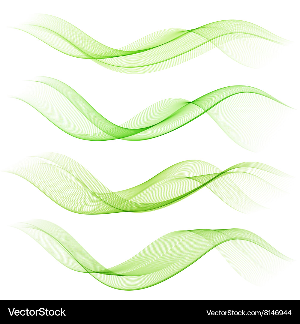Abstract color wave design element vector image