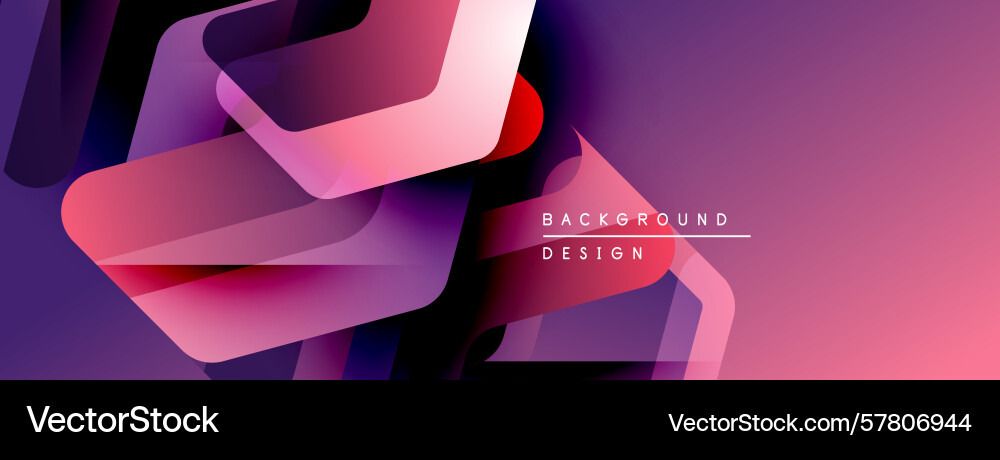 Abstract geometric shapes overlap creating Vector Image