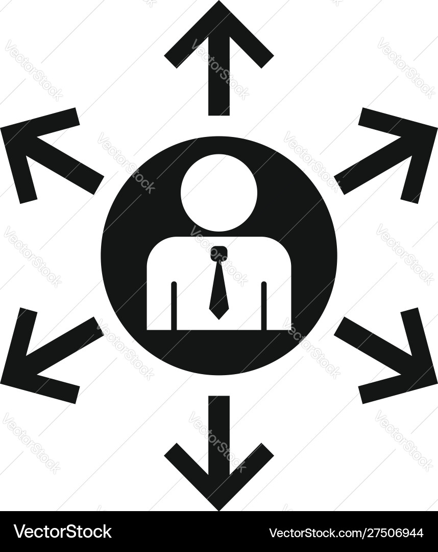 Admin moving icon simple style Admin moving icon simple style vector image