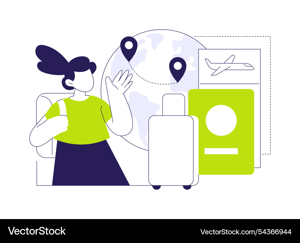 Apply for child travel passport abstract concept Apply for child travel passport abstract concept vector image