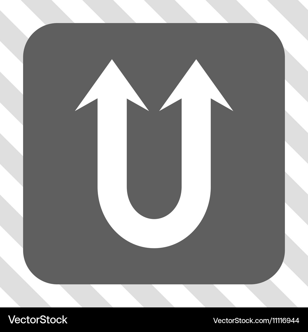 Double forward arrow rounded square button Vector Image