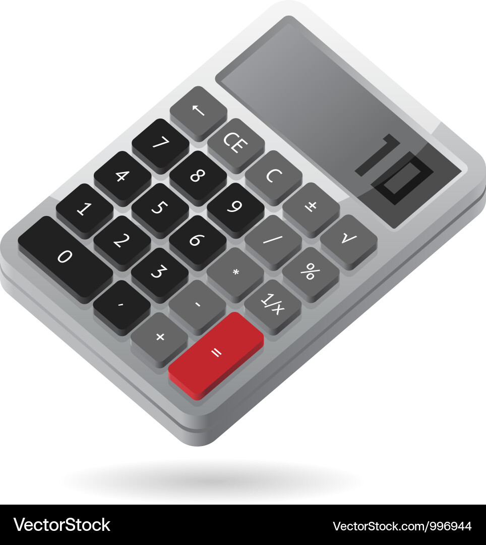 Isometric icon of calculator Vector Image
