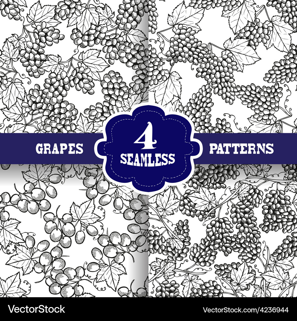 Seamless patterns set Vector Image