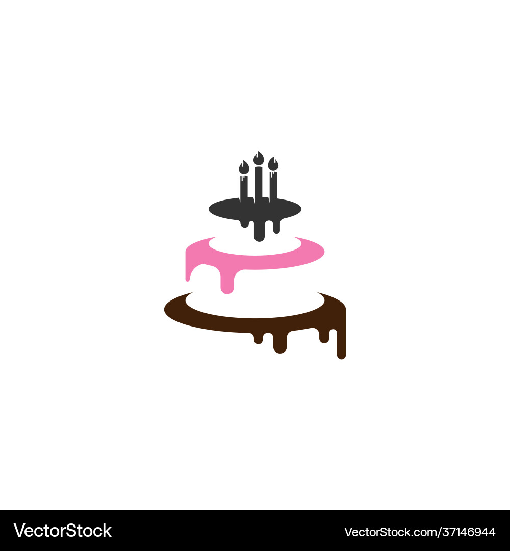 Wedding cake logo icon design Vector Image