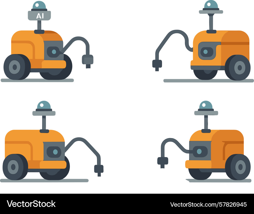 Innovative ai robots designed for various tasks Innovative ai robots designed for various tasks Vector Image
