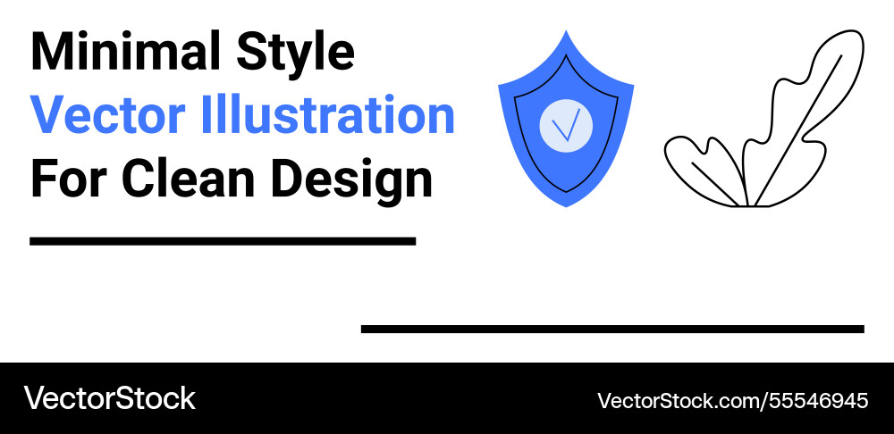 Minimalist shield and leaf design for security Vector Image