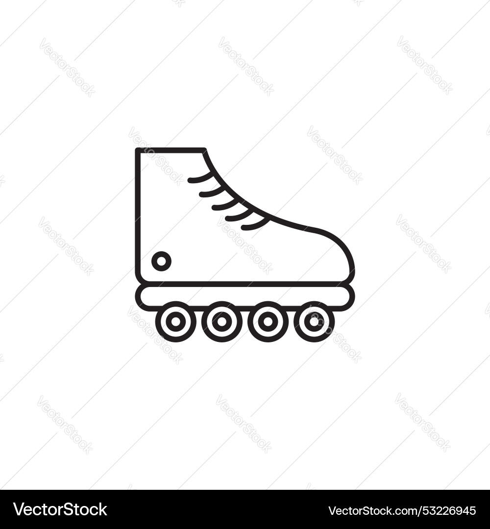 Roller skates icon set inline speed design symbol vector image