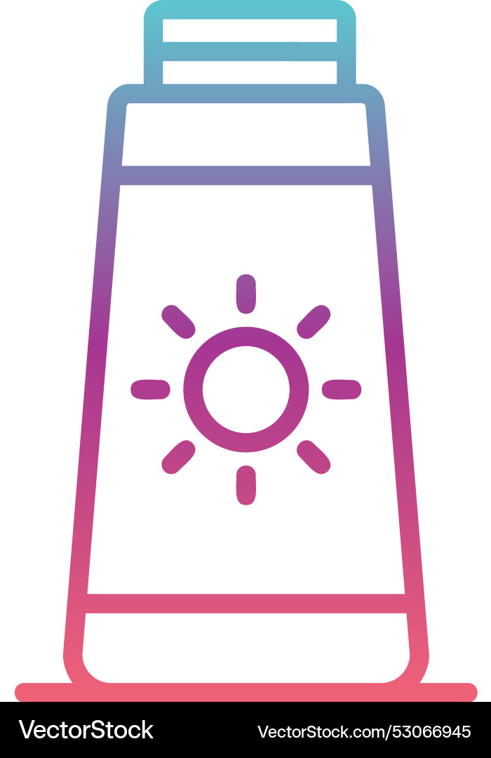 Sunscreen line gradient design Vector Image
