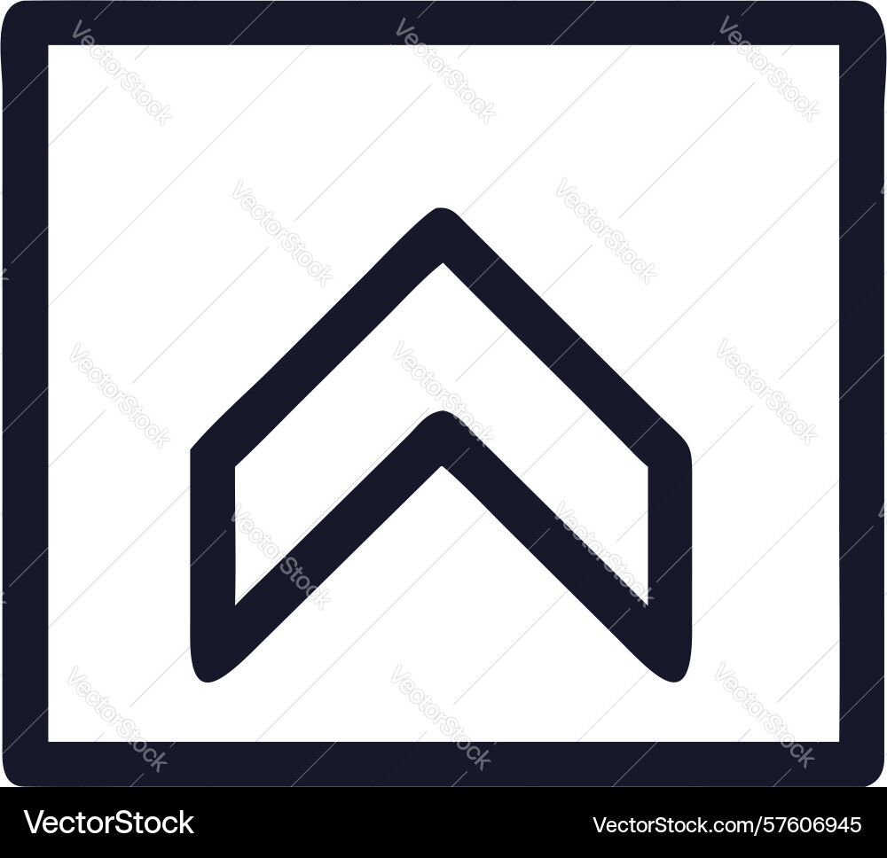 Up arrow icon design navigation and upload symbol vector image