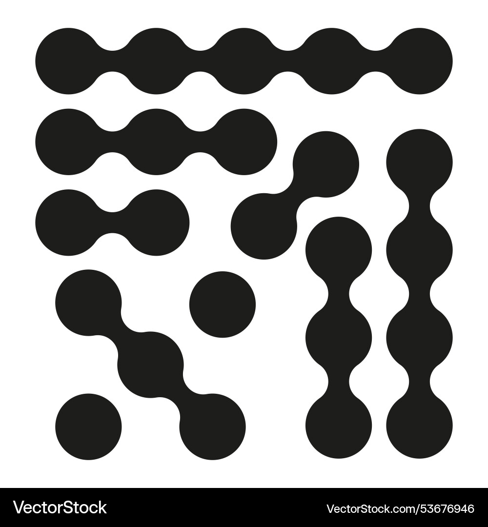 Abstract circle pattern simple geometric icons Vector Image