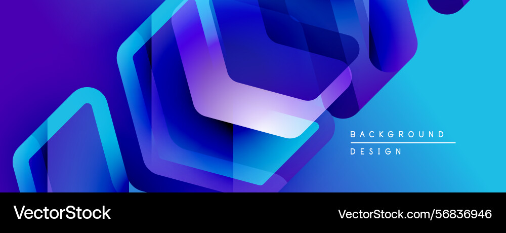 Abstract geometric shapes overlap creating vector image