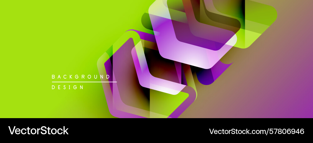 Bright abstract geometric background overlapping Vector Image