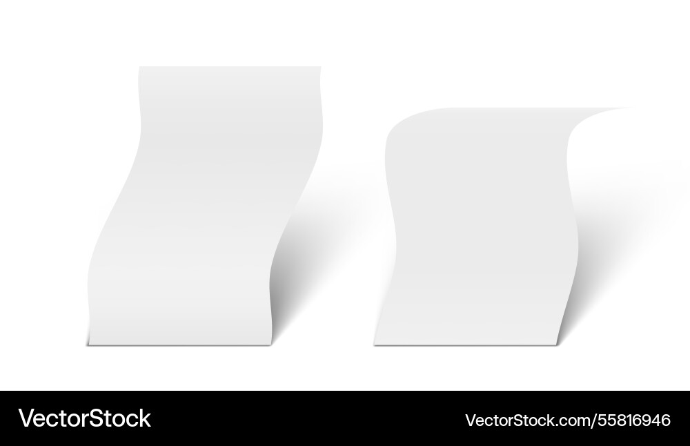 Empty a3 a4 or a5 standing paper sheet Empty a3 a4 or a5 standing paper sheet vector image