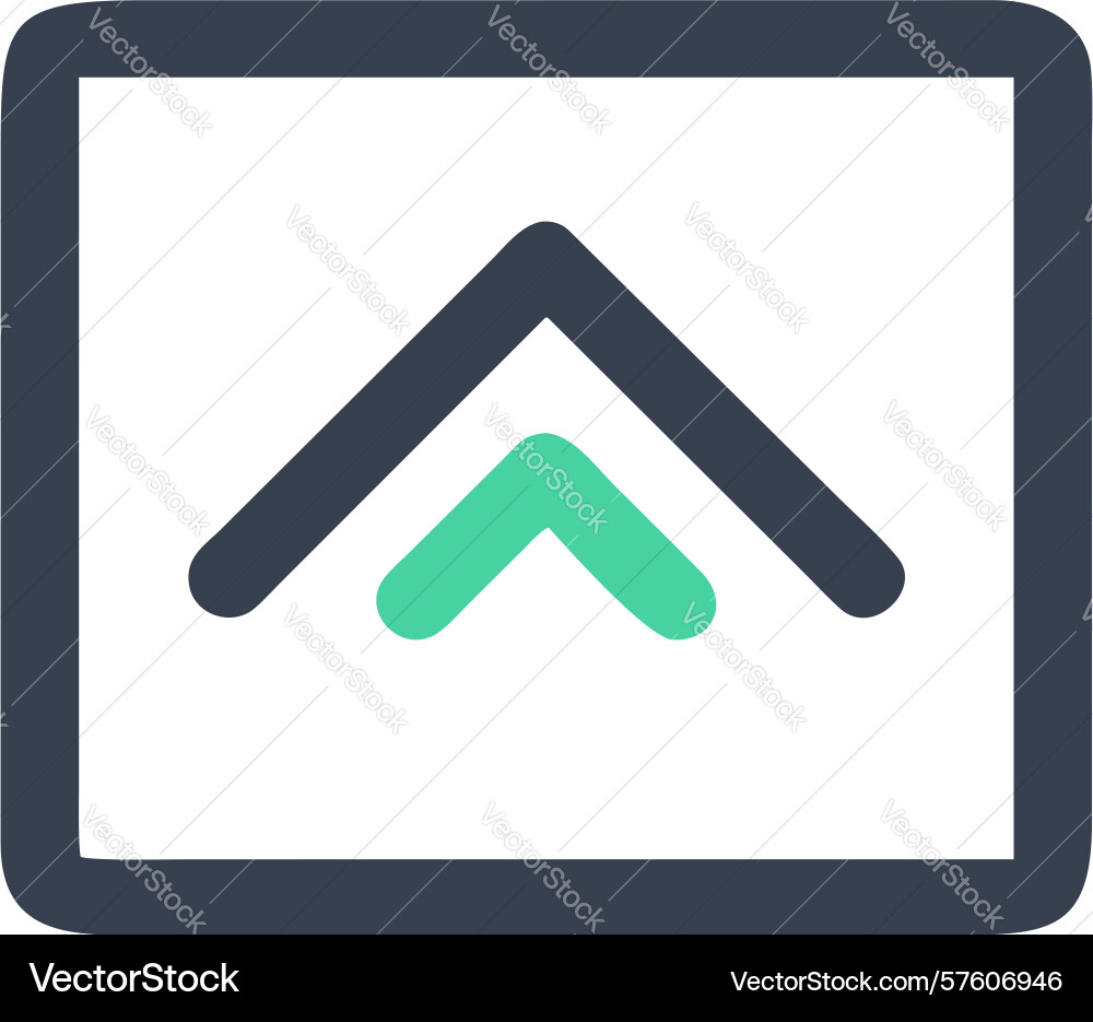 Gradient up arrow icon user interface element vector image