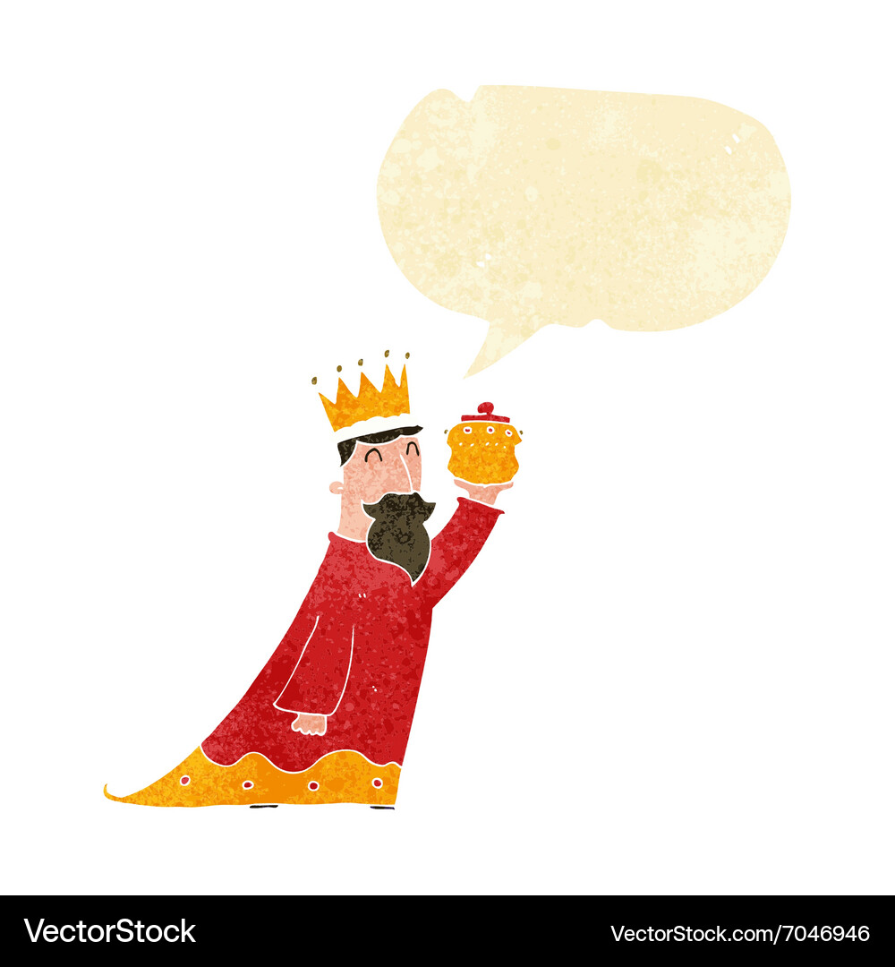 One of the three wise men with speech bubble Vector Image