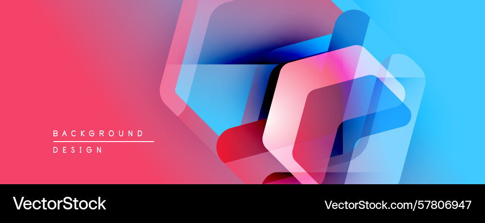 Abstract geometric shapes overlap creating Vector Image