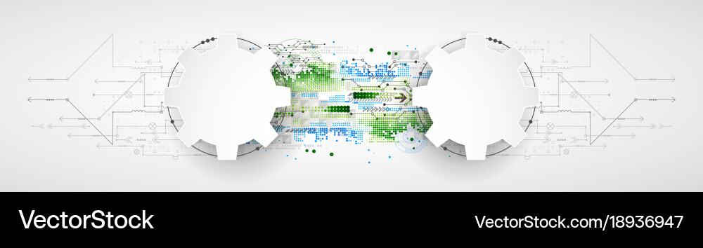 Abstract technological background structure vector image