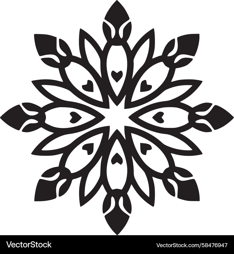 Detailed Snowflake Pattern Vector Image