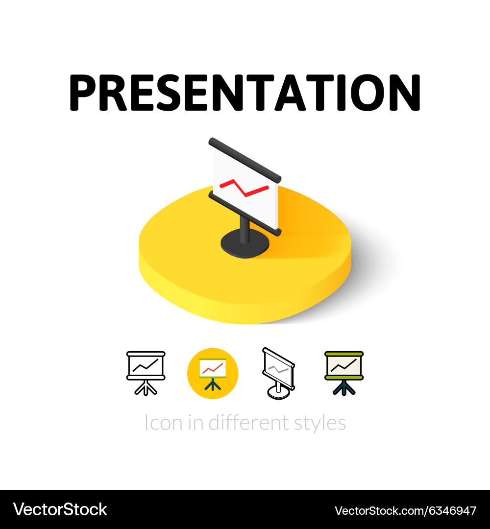 Presentation icon in different style vector image