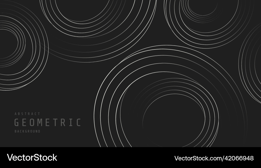 Abstract background with dynamic lines and circles vector image