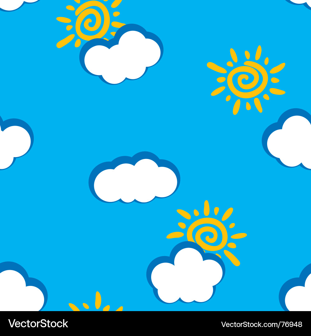 Abstract day clouds background seamless Vector Image