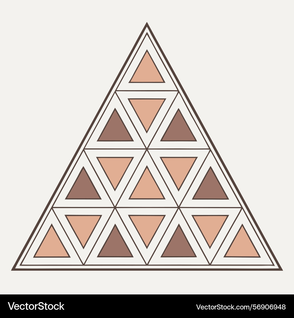 Abstract geometric triangle pattern design vector image