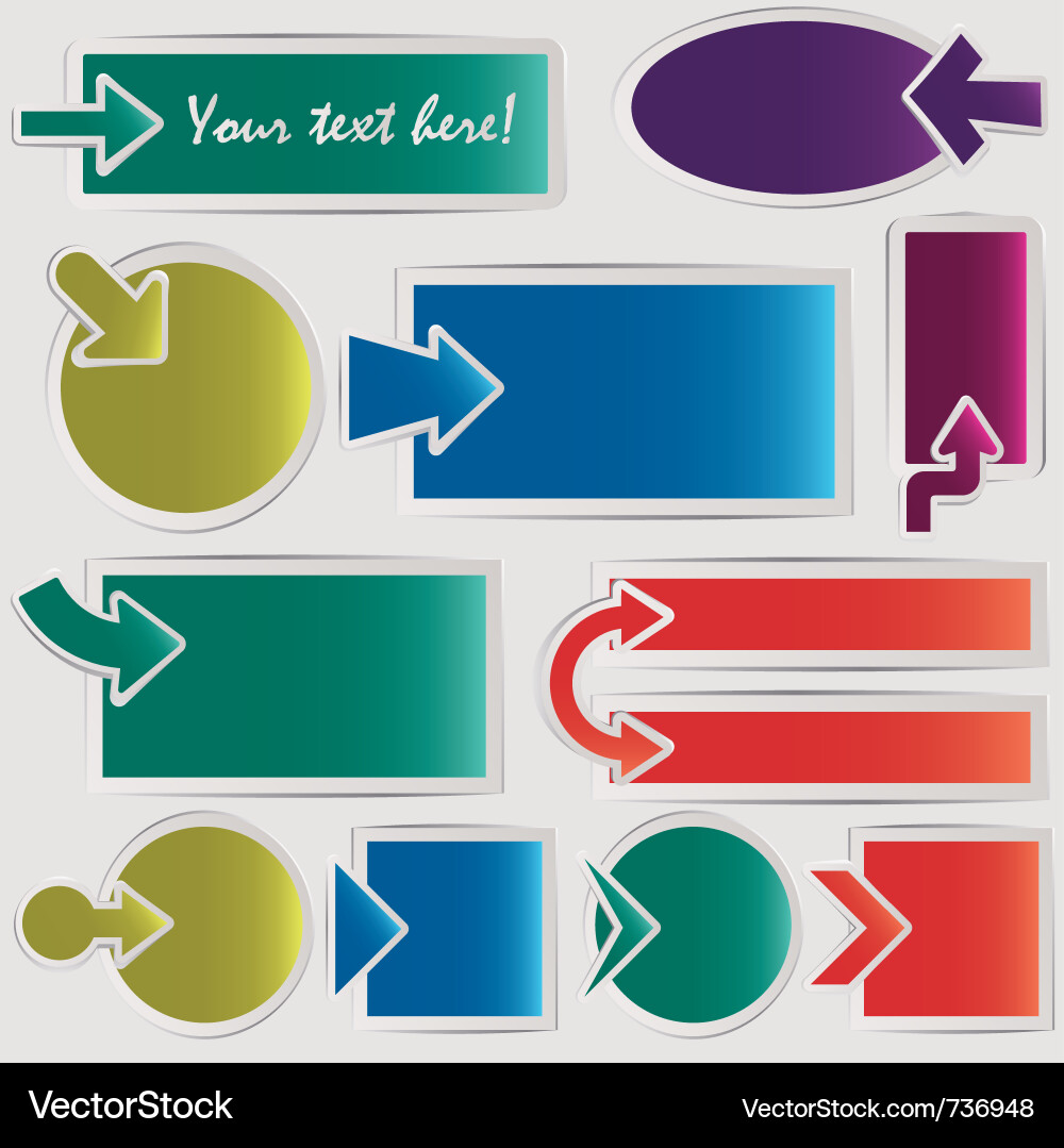 Arrows set Vector Image