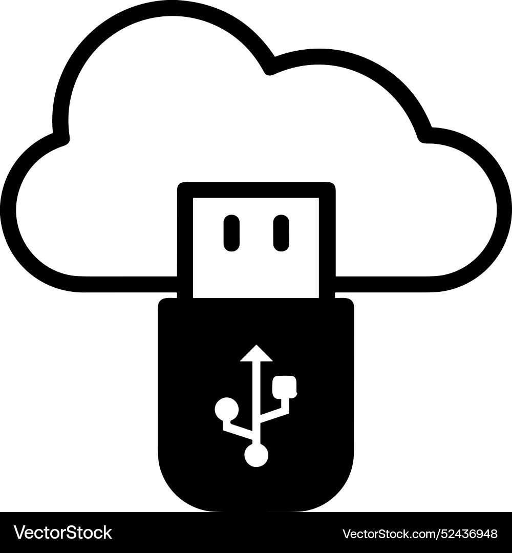 Cloud storage icon symbol image of the database Vector Image
