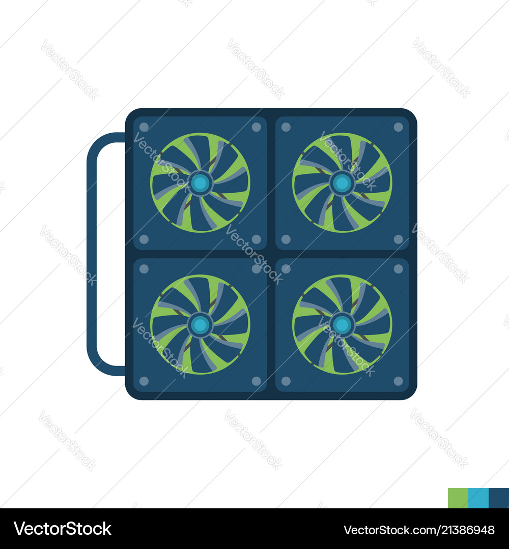 Cryptocurrency Mining Farm Icon – Royalty-Free Vector | VectorStock