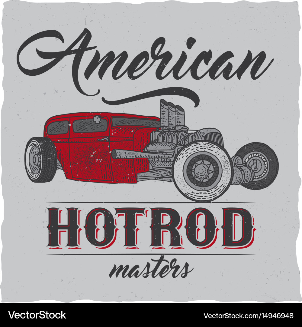Design with of custom speed car vector image