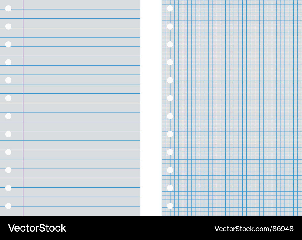 Notebook paper Vector Image