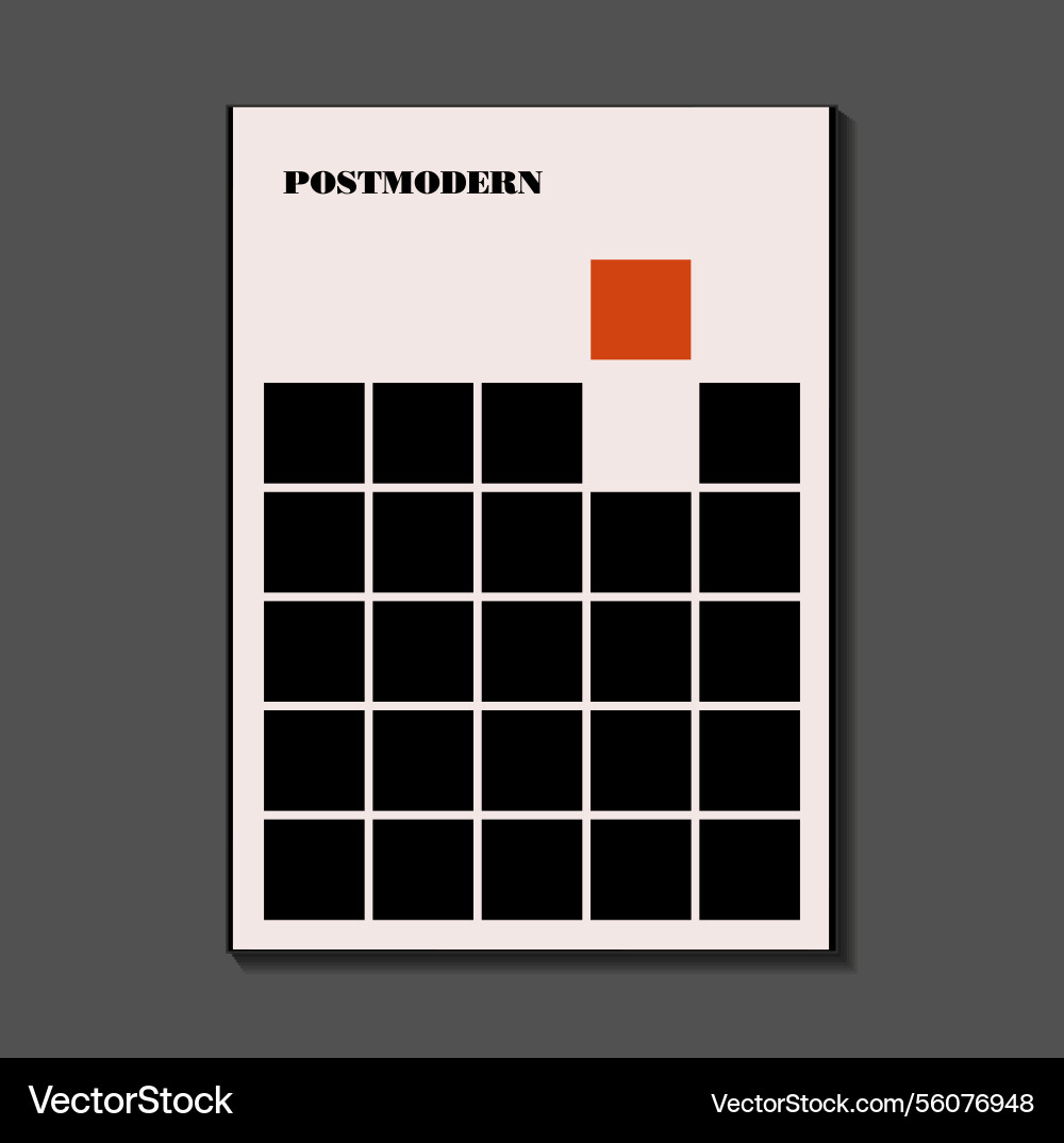 Poster inspired postmodern of abstract Vector Image